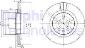 Delphi BG3036C-18B1 - Disque de frein cwaw.fr