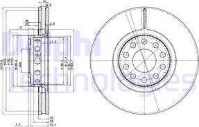 Delphi BG3033 - Disque de frein cwaw.fr