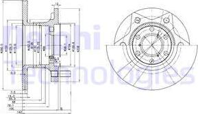 Delphi BG302 - Disque de frein cwaw.fr