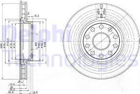 Delphi BG3078 - Disque de frein cwaw.fr