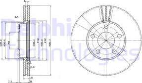 Delphi BG3199 - Disque de frein cwaw.fr