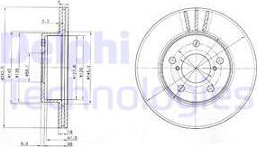 Delphi BG3151 - Disque de frein cwaw.fr