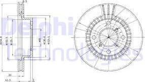 Delphi BG3160 - Disque de frein cwaw.fr