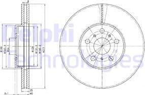 Delphi BG3168 - Disque de frein cwaw.fr