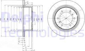 Delphi BG3105 - Disque de frein cwaw.fr