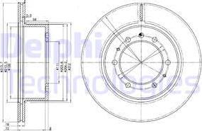 Delphi BG3117 - Disque de frein cwaw.fr