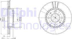 Delphi BG3134 - Disque de frein cwaw.fr