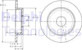 Delphi BG3131 - Disque de frein cwaw.fr