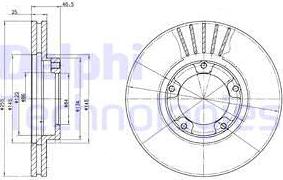 Delphi BG3174 - Disque de frein cwaw.fr