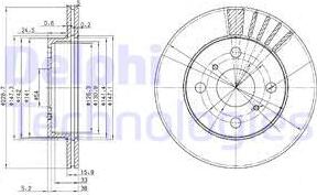 Delphi BG3173 - Disque de frein cwaw.fr