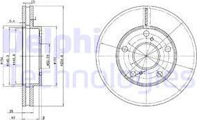 Delphi BG3177 - Disque de frein cwaw.fr