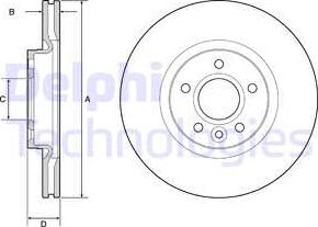 Delphi BG3895C-18B1 - Disque de frein cwaw.fr