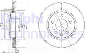 Delphi BG3893C - Disque de frein cwaw.fr