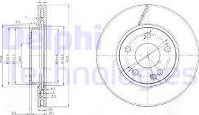 Delphi BG3845 - Disque de frein cwaw.fr