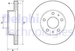 Delphi BG3841 - Disque de frein cwaw.fr