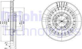 Delphi BG3847 - Disque de frein cwaw.fr