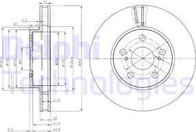 Delphi BG3850 - Disque de frein cwaw.fr