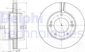 Delphi BG3858 - Disque de frein cwaw.fr