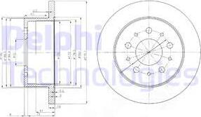 Delphi BG3853 - Disque de frein cwaw.fr