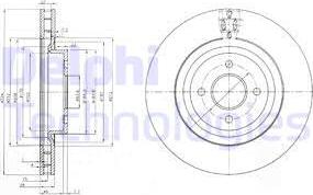 Delphi BG3852 - Disque de frein cwaw.fr