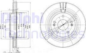 Delphi BG3860 - Disque de frein cwaw.fr