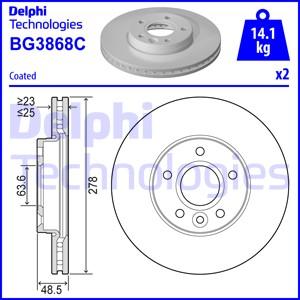 Delphi BG3868C-18B1 - Disque de frein cwaw.fr