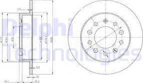 Delphi BG3862 - Disque de frein cwaw.fr