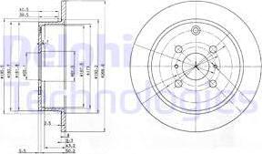 Delphi BG3867 - Disque de frein cwaw.fr