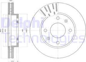 Delphi BG3801 - Disque de frein cwaw.fr