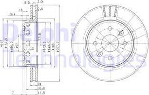 Delphi BG3803 - Disque de frein cwaw.fr