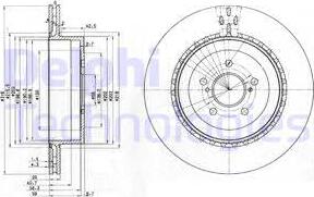 Delphi BG3819 - Disque de frein cwaw.fr