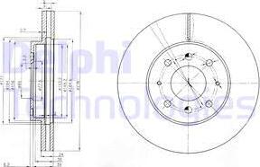 Delphi BG3810 - Disque de frein cwaw.fr