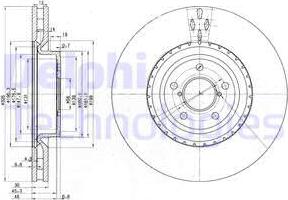 Delphi BG3818 - Disque de frein cwaw.fr