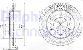 Delphi BG3812 - Disque de frein cwaw.fr