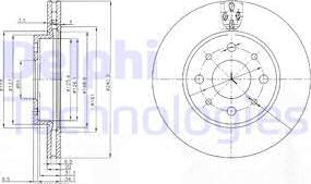 Delphi BG3839 - Disque de frein cwaw.fr