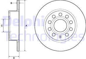 Delphi BG3834 - Disque de frein cwaw.fr