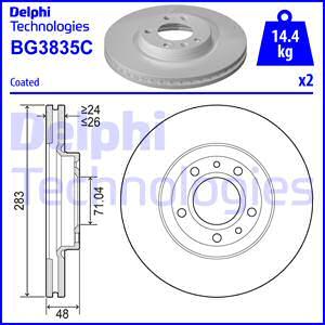 Delphi BG3835C - Disque de frein cwaw.fr