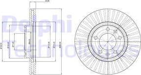 Delphi BG3835 - Disque de frein cwaw.fr