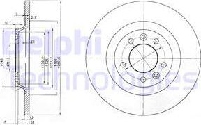 Delphi BG3836 - Disque de frein cwaw.fr