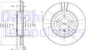 Delphi BG3830 - Disque de frein cwaw.fr