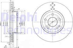 Delphi BG3838 - Disque de frein cwaw.fr