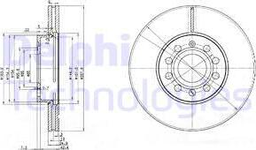 Delphi BG3833 - Disque de frein cwaw.fr