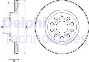 Delphi BG3832 - Disque de frein cwaw.fr