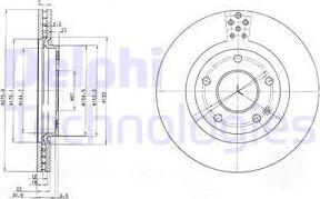 Delphi BG3829 - Disque de frein cwaw.fr