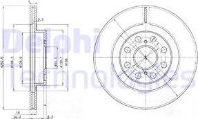 Delphi BG3825 - Disque de frein cwaw.fr