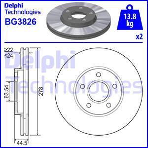 Delphi BG3826 - Disque de frein cwaw.fr