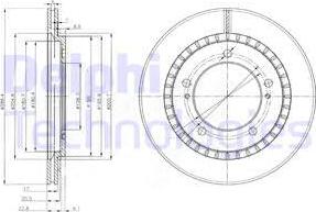 Delphi BG3820 - Disque de frein cwaw.fr