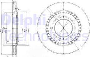 Delphi BG3821 - Disque de frein cwaw.fr