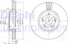 Delphi BG3823 - Disque de frein cwaw.fr