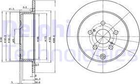 Delphi BG3822 - Disque de frein cwaw.fr